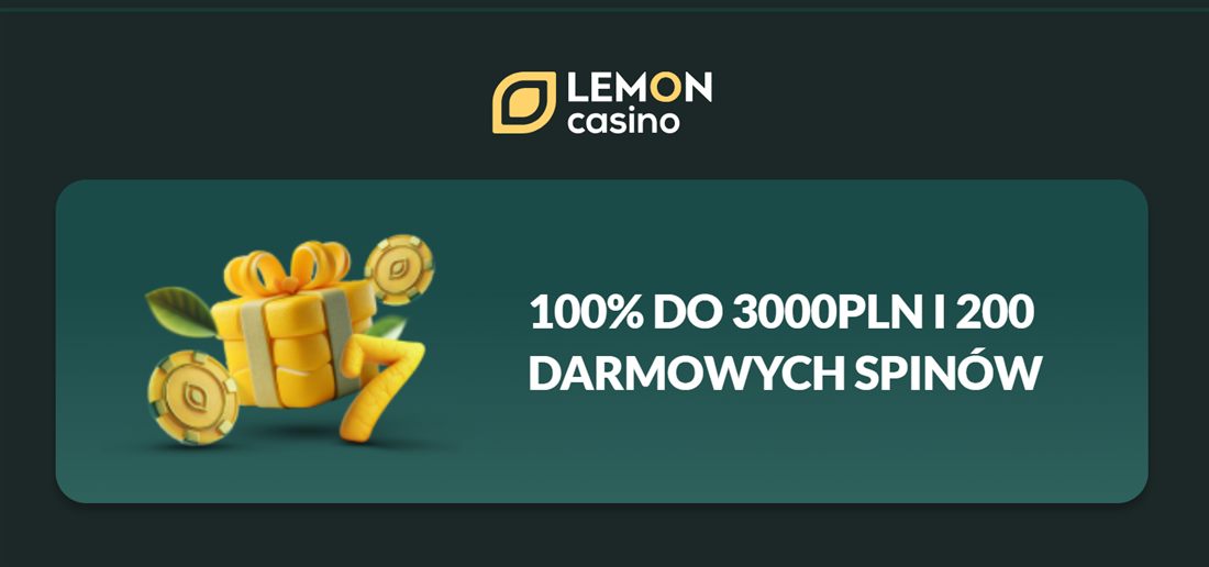 Lemon Casino - zrzut ekranu strony głównej